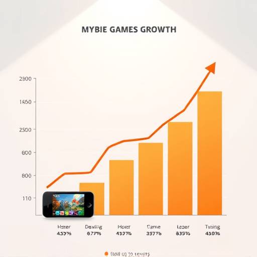 A graph showing the growth trend of hyper-casual games in the mobile gaming market, indicating increasing downloads and revenue.