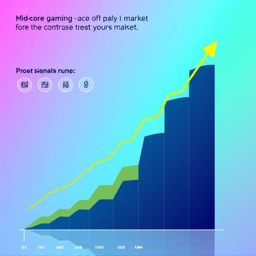 Graph showing the growth of the mid-core gaming market and its projected future trajectory.