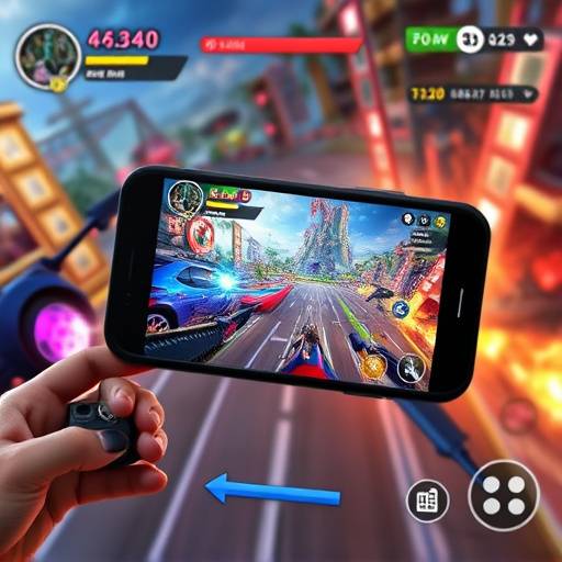 Screenshots from various popular mid-core games including mobile RPGs and strategy titles.